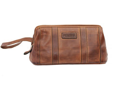 LEATHER RIDGEBACK TRAVEL WASHBAG