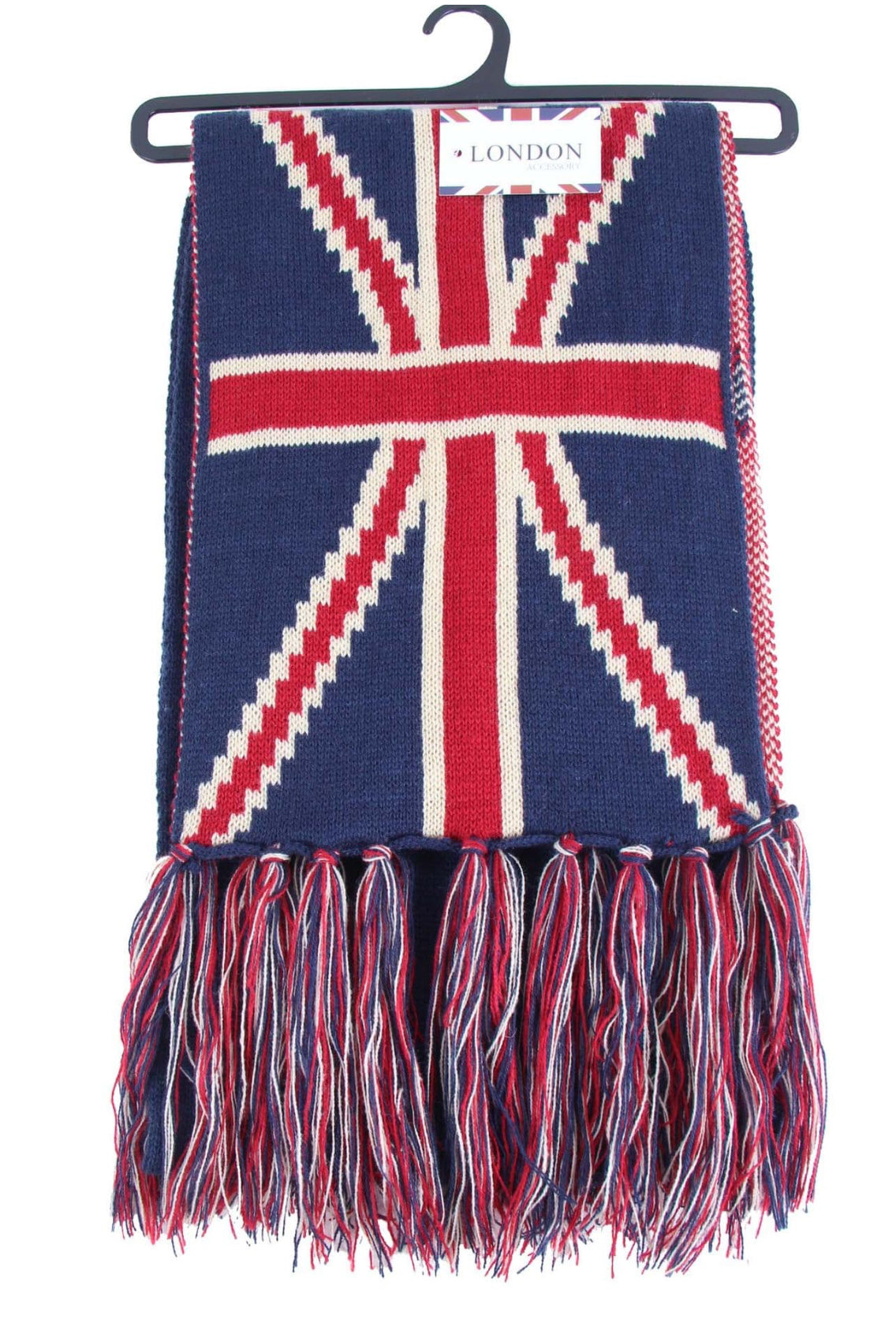 MENS WARM FLUFFY SCARF / SCARVES / UNION JACK SCARF