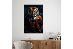 TIGER GLASS WALL ARTWORK/ tempered glass art