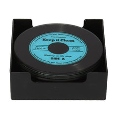 RECORD COASTER SET / 6 GLASS SET