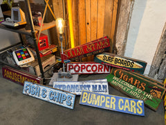 RETRO WOODEN BAR MAN CAVE SIGNS / ZOLTAR / AMUSEMENTS ETC