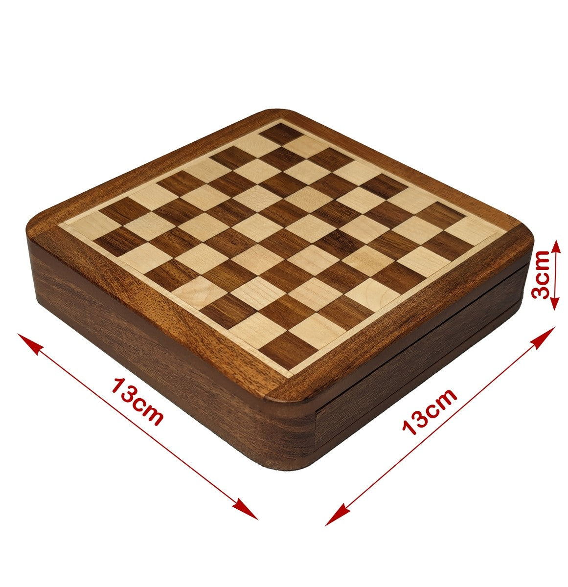 WOODEN MAGNETIC CHESS BOARD / Perfect Travel Companion