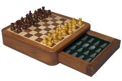 WOODEN MAGNETIC CHESS BOARD / Perfect Travel Companion