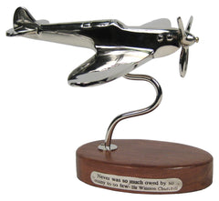 Concorde, Spitfire & Vulcan Models on Wooden Base