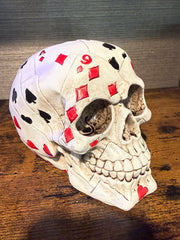 Playing Card Skull Ornament