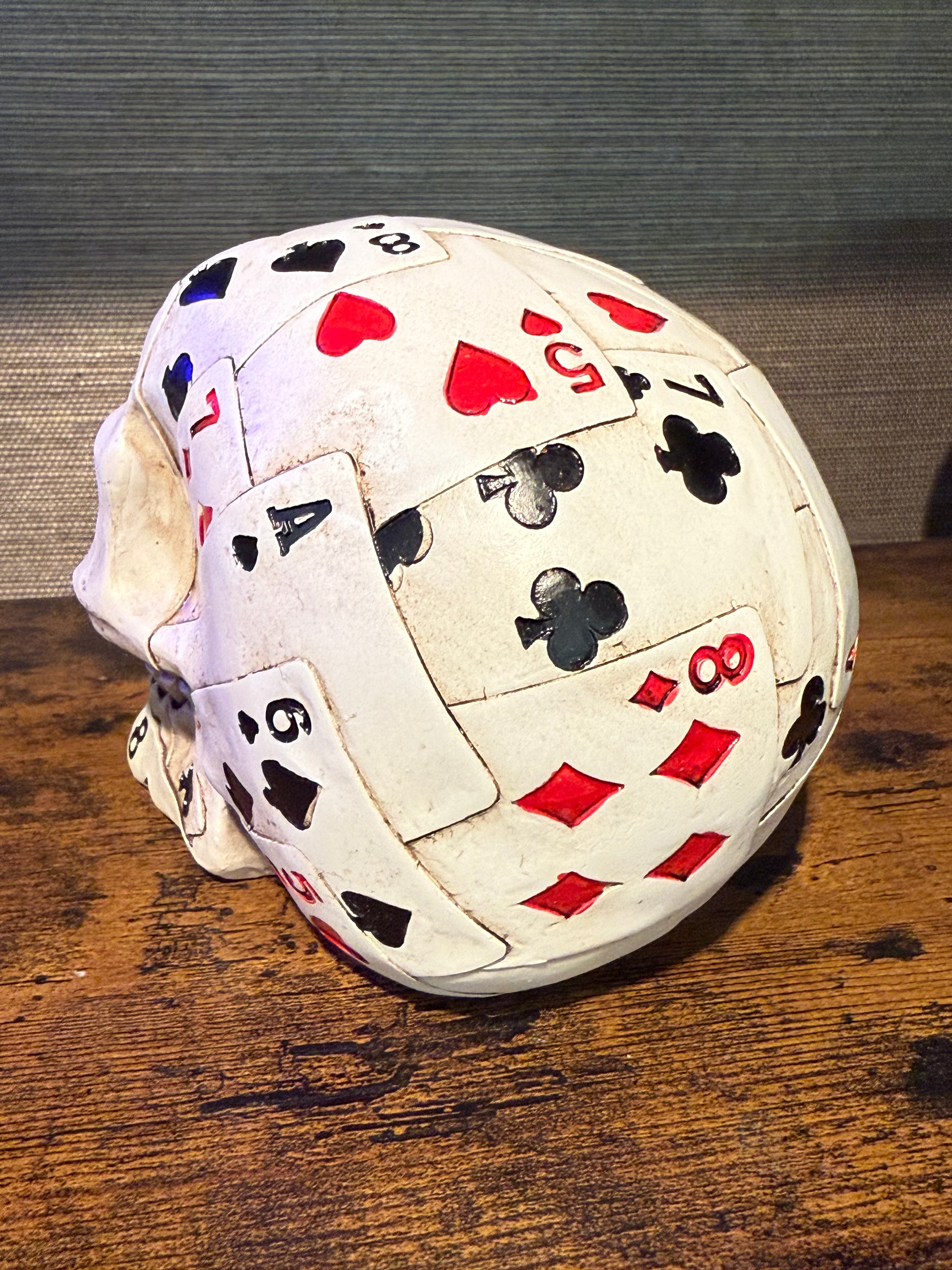 Playing Card Skull Ornament