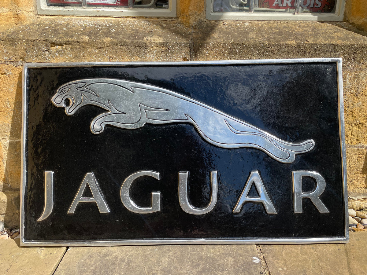 HUGE Cast Aluminium Painted Signs Porsche / Ferrari / Jaguar