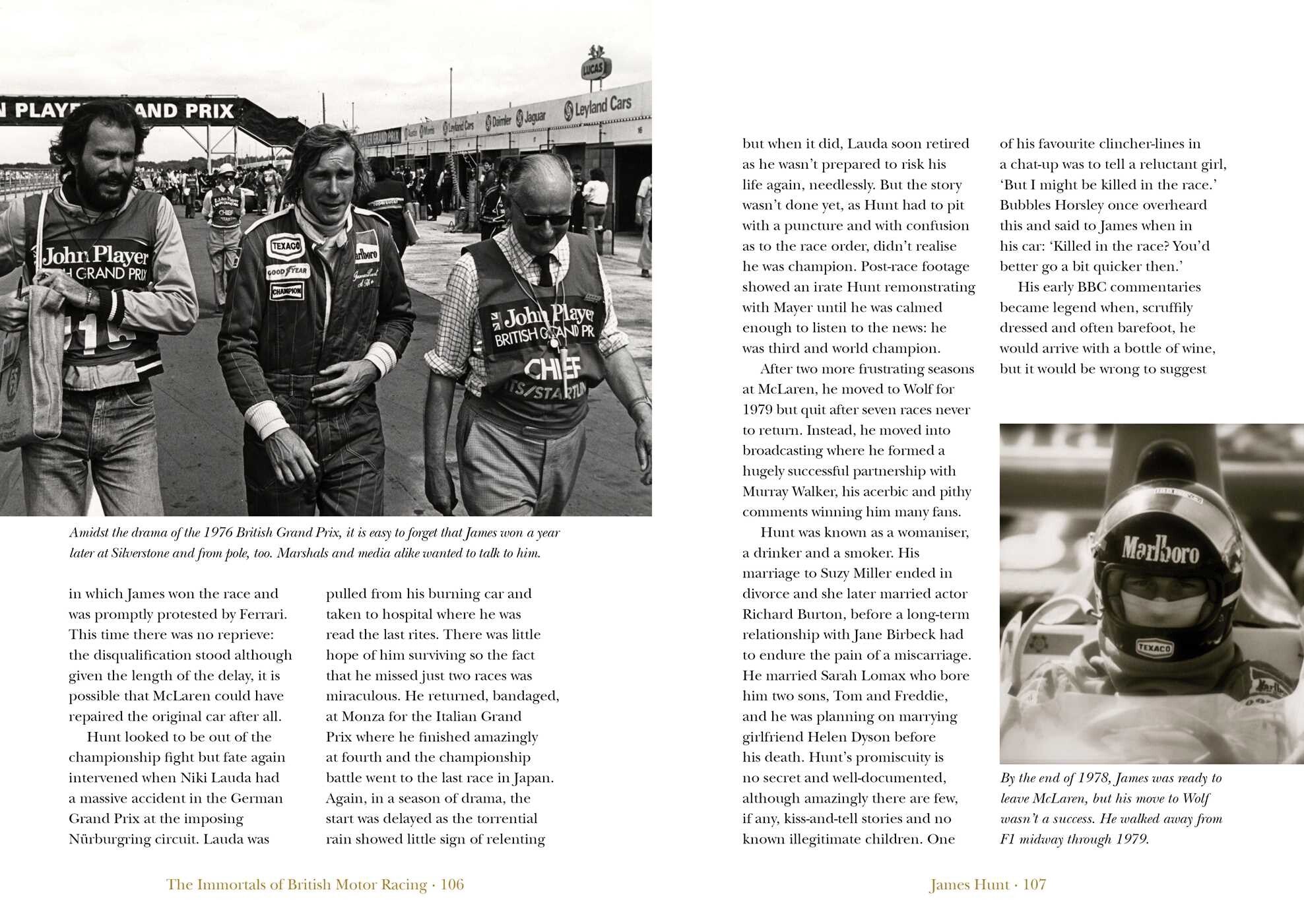 The Immortals of British Motor Racing Book - By David Addison