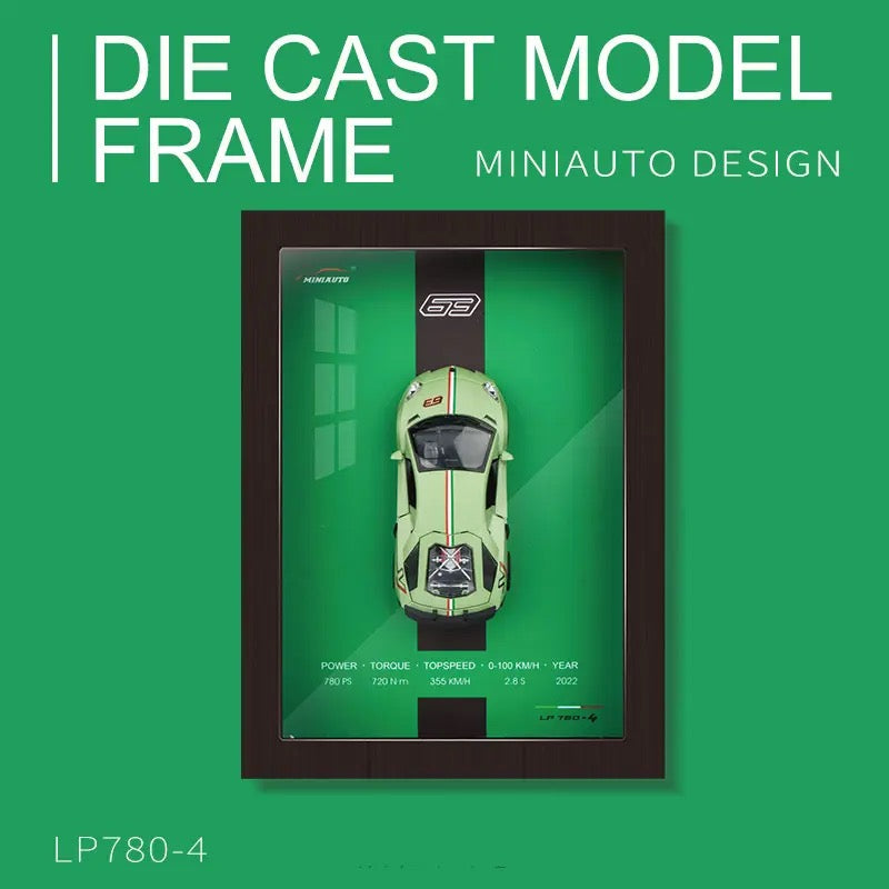 FRAMED DIECAST CAR ART PORSCHE / CAMARO / LAMBORGHINI / 911