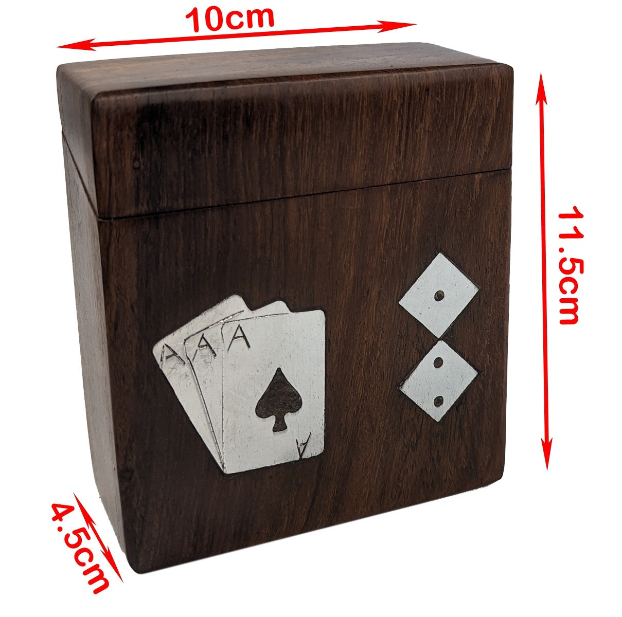 WOODEN CARD & DICE BOX GIFT SET