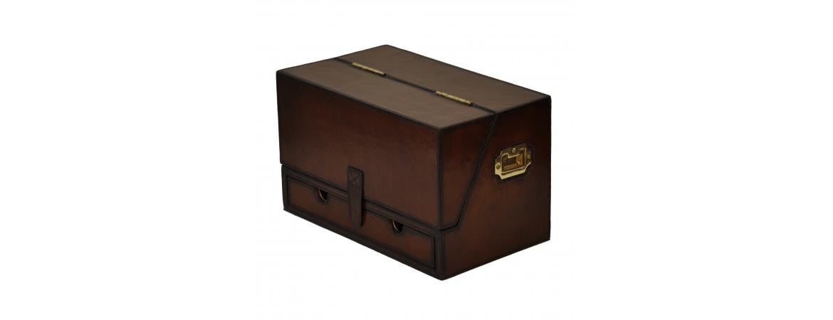 HAND CRAFTED LUXURY LEATHER GENTLEMANS STATIONARY CASE