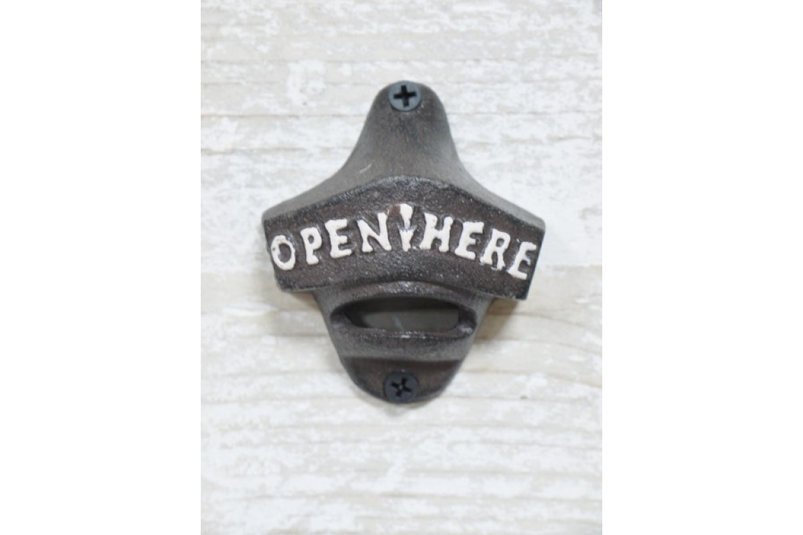 CAST IRON FUN BAR BOTTLE OPENERS / WOODEN / VARIOUS