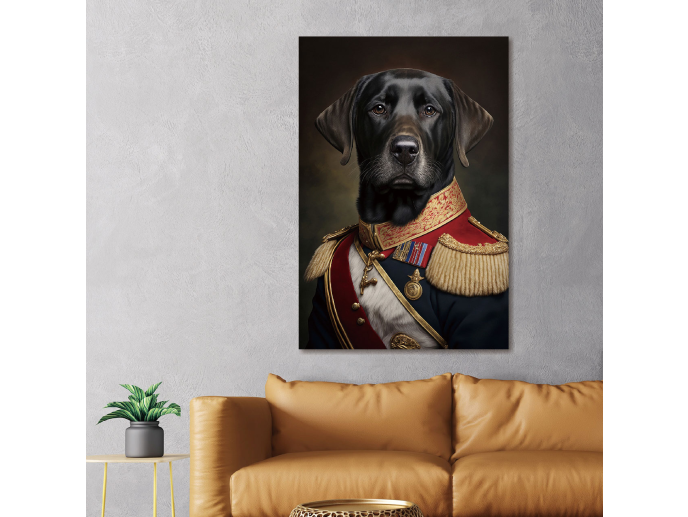 STUNNING TEMPERED GLASS DOG WALL ART PICTURE