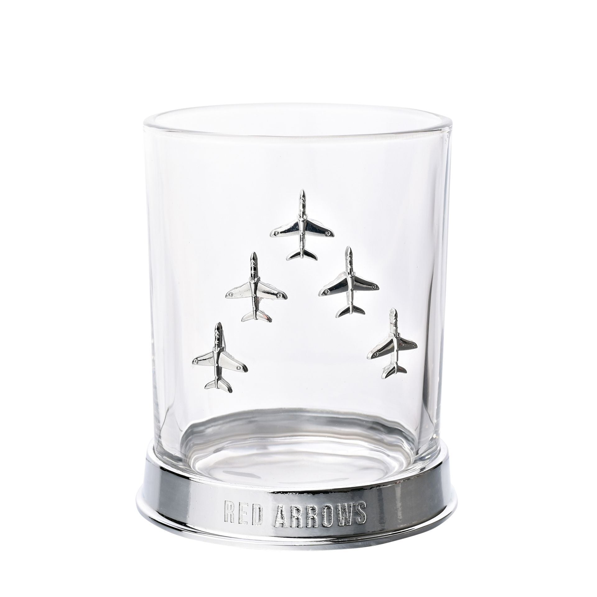 RAF PLANE AIRCRAFT Brandy Glass / Metal Whiskey Tumbler
