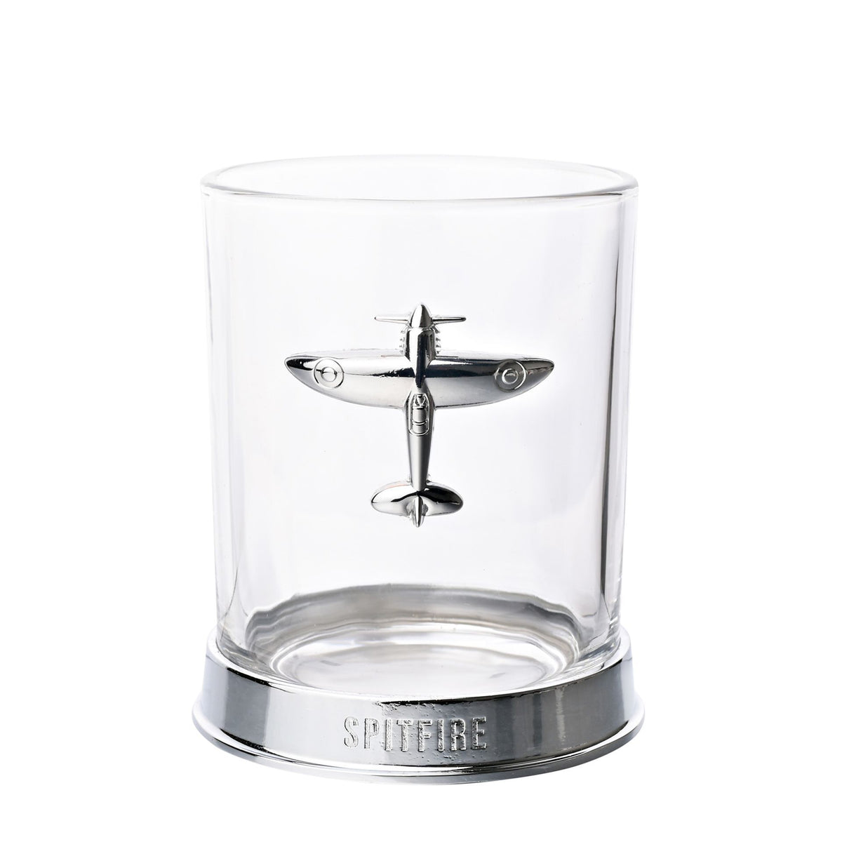 RAF PLANE AIRCRAFT Brandy Glass / Metal Whiskey Tumbler