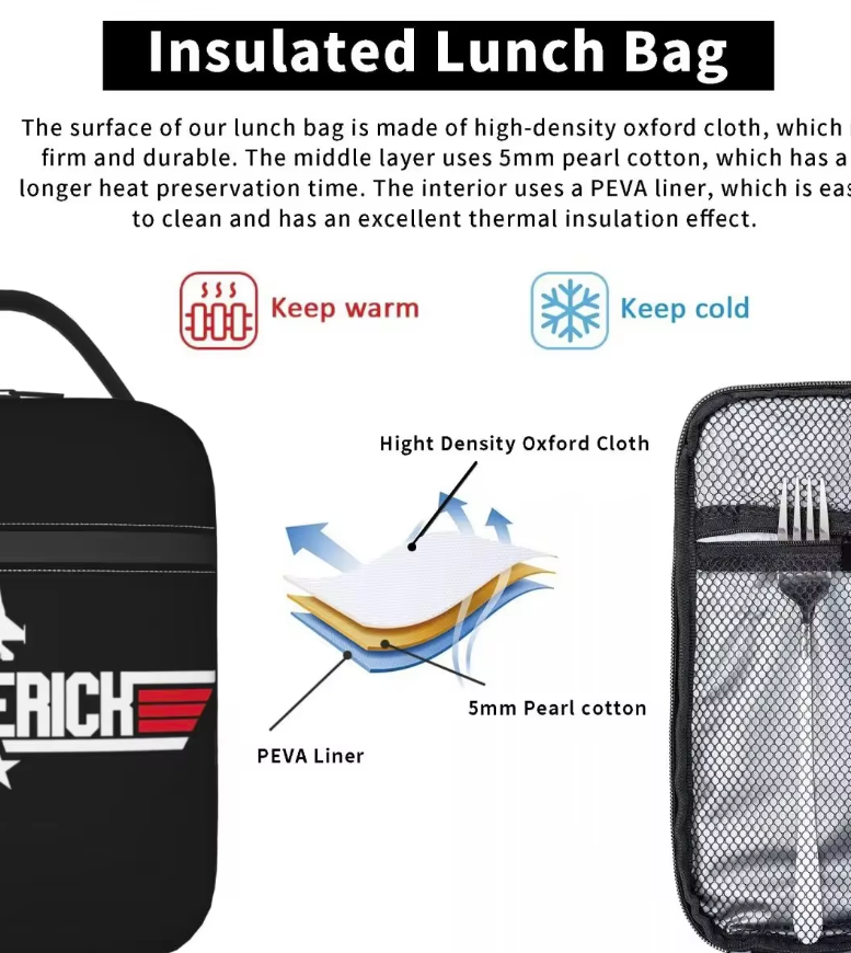 TOP GUN MAVERICK INSULATED LUNCH BAG