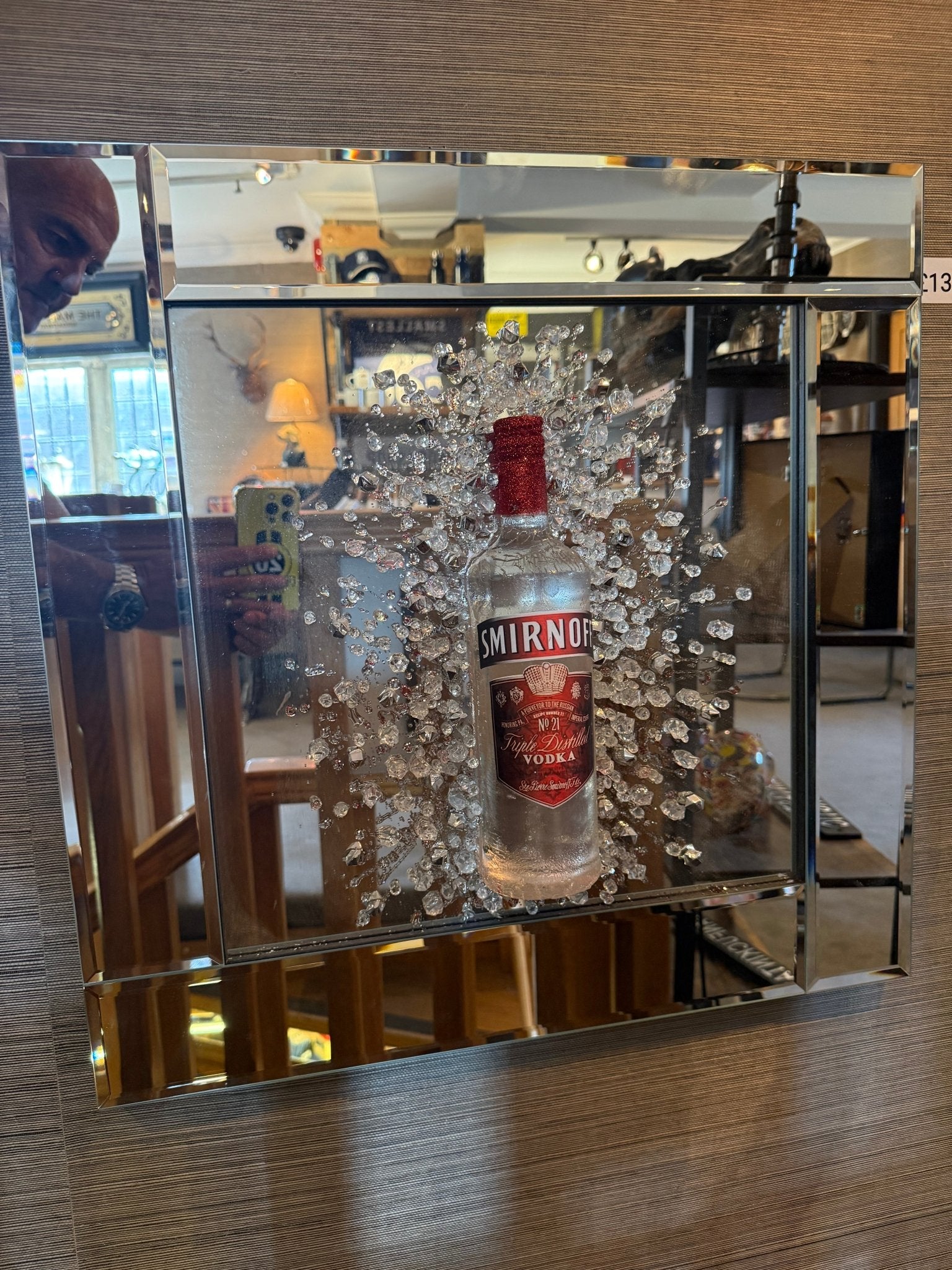 ART CAVE - BOTTLE ART PICTURE 3D / Jack Daniels / Grey Goose 40x40 - The Man Cave Broadway