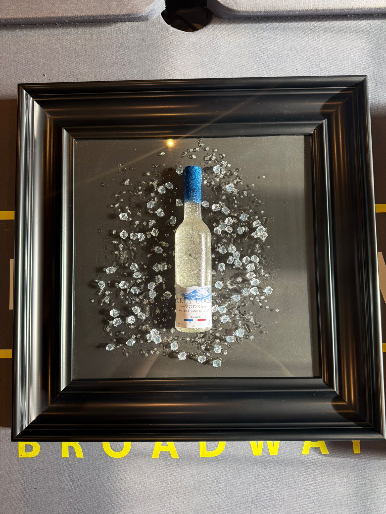ART CAVE - BOTTLE ART PICTURE 3D / Jack Daniels / Grey Goose 40x40 - The Man Cave Broadway