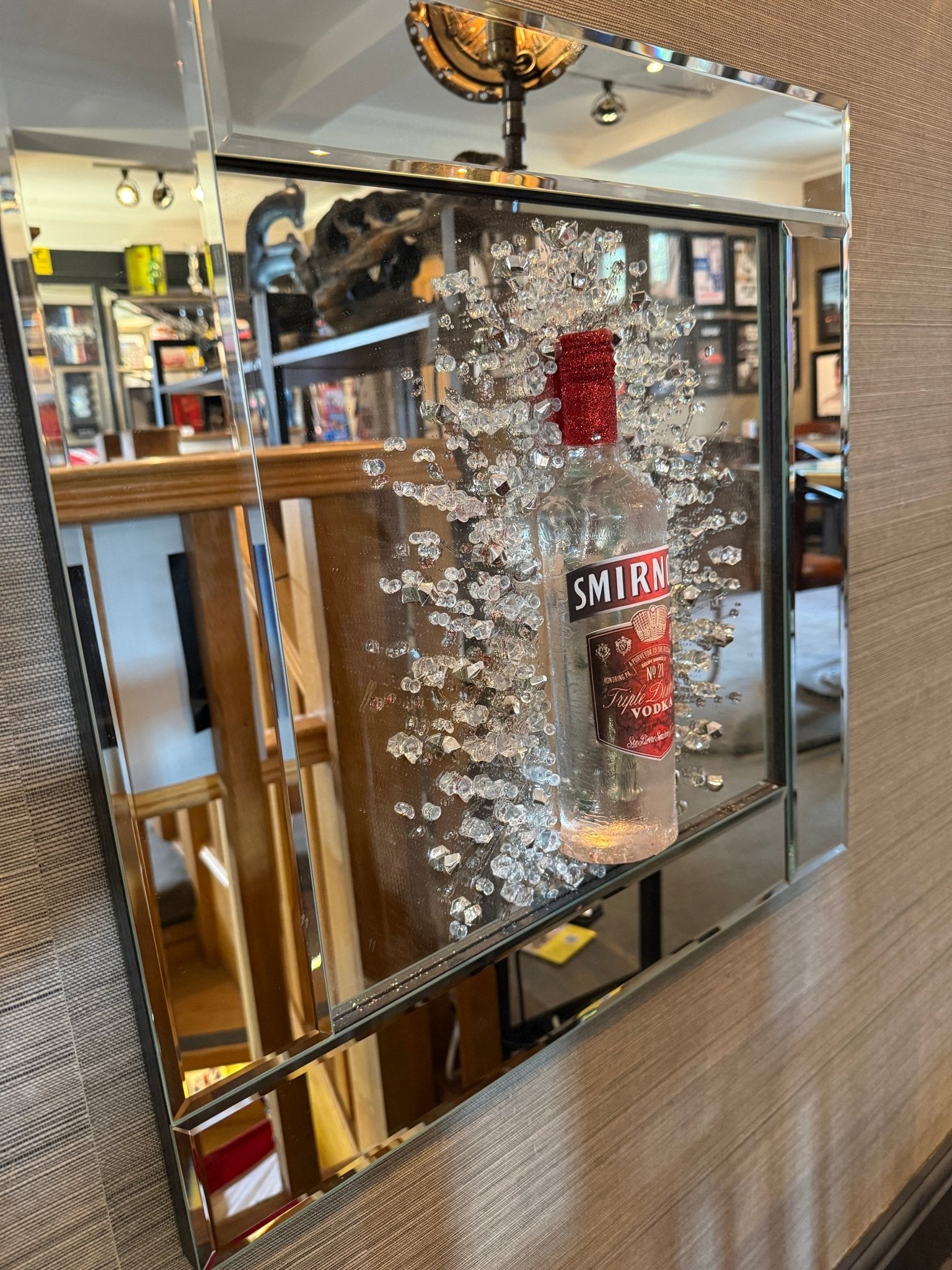 ART CAVE - BOTTLE ART PICTURE 3D / Jack Daniels / Grey Goose 40x40 - The Man Cave Broadway