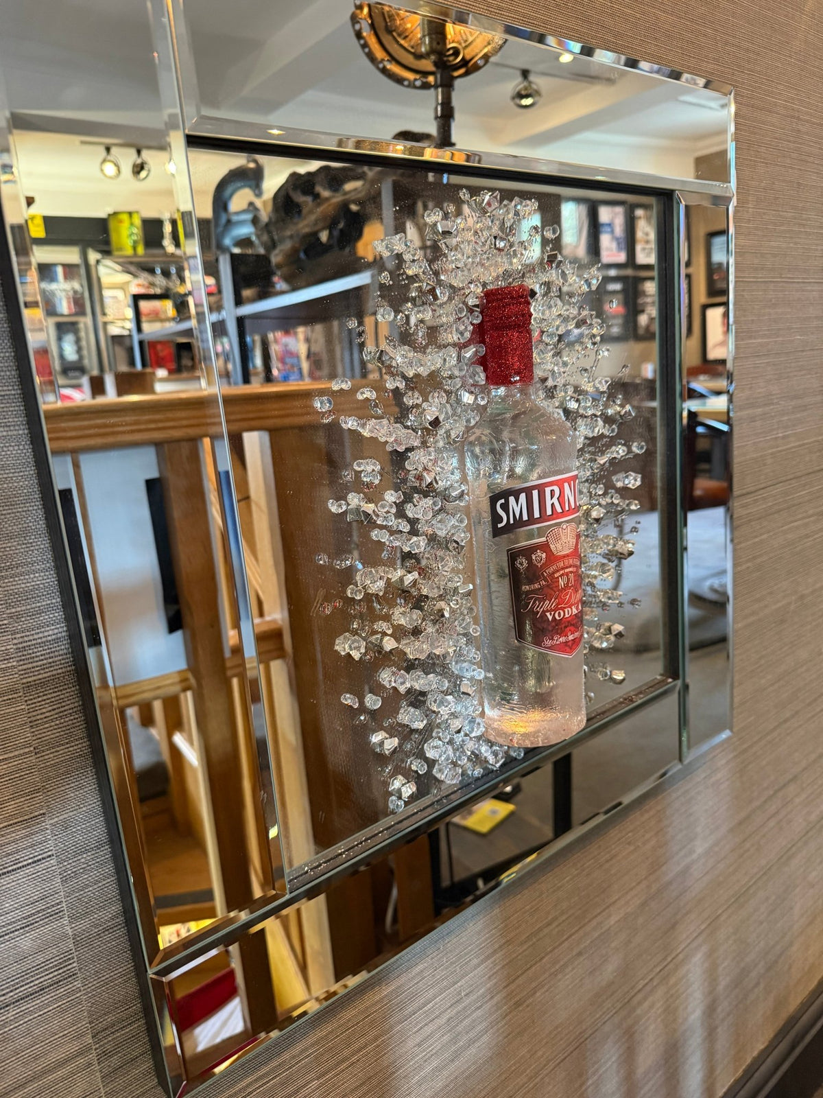 ART CAVE - BOTTLE ART PICTURE 3D / Jack Daniels / Grey Goose 40x40 - The Man Cave Broadway