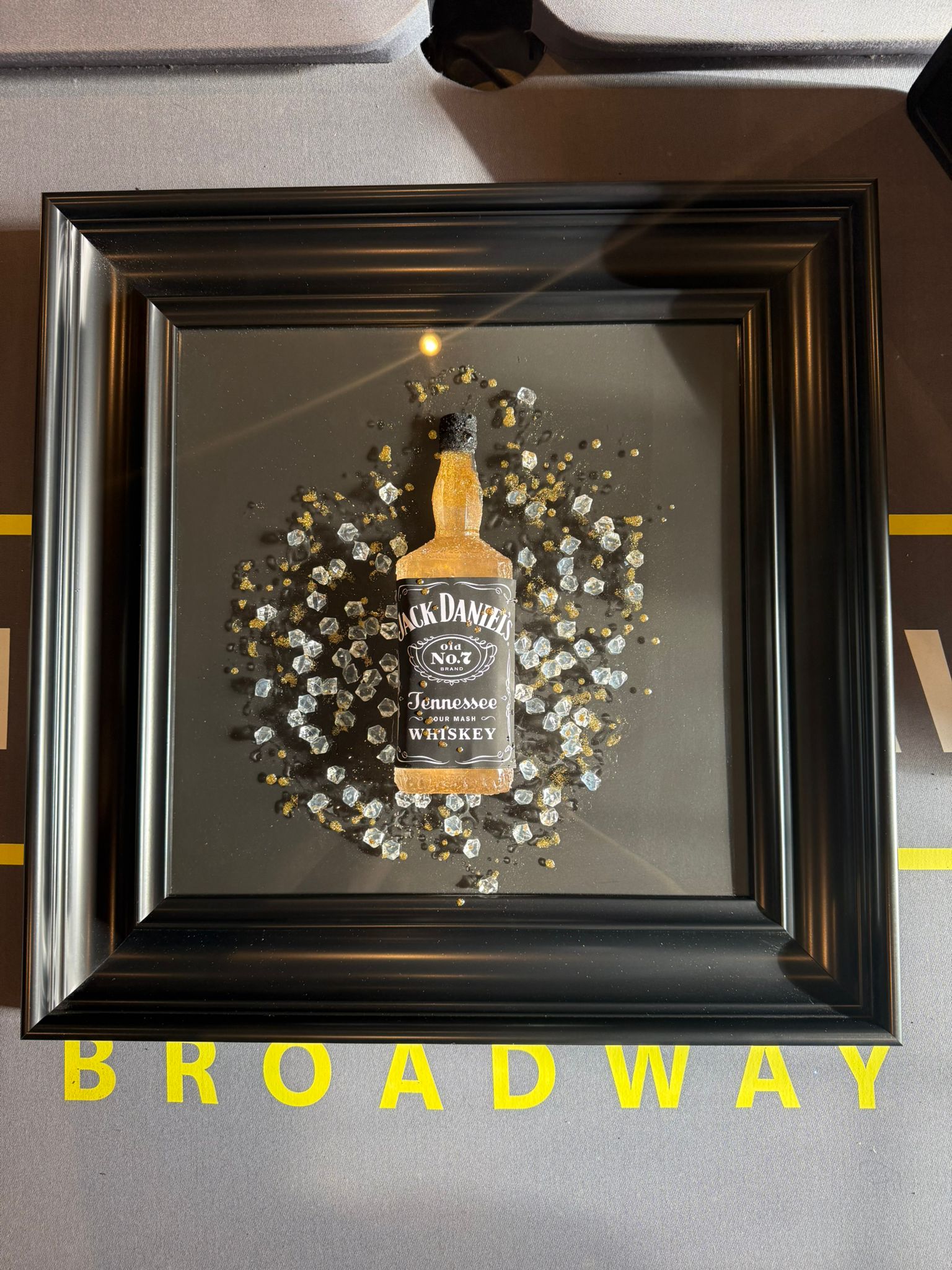ART CAVE - BOTTLE ART PICTURE 3D / Jack Daniels / Grey Goose 40x40 - The Man Cave Broadway
