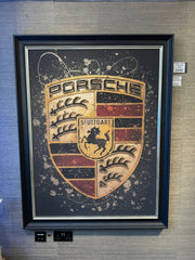 ART CAVE - Porsche Crest Ex-Large 120x90 - The Man Cave Broadway