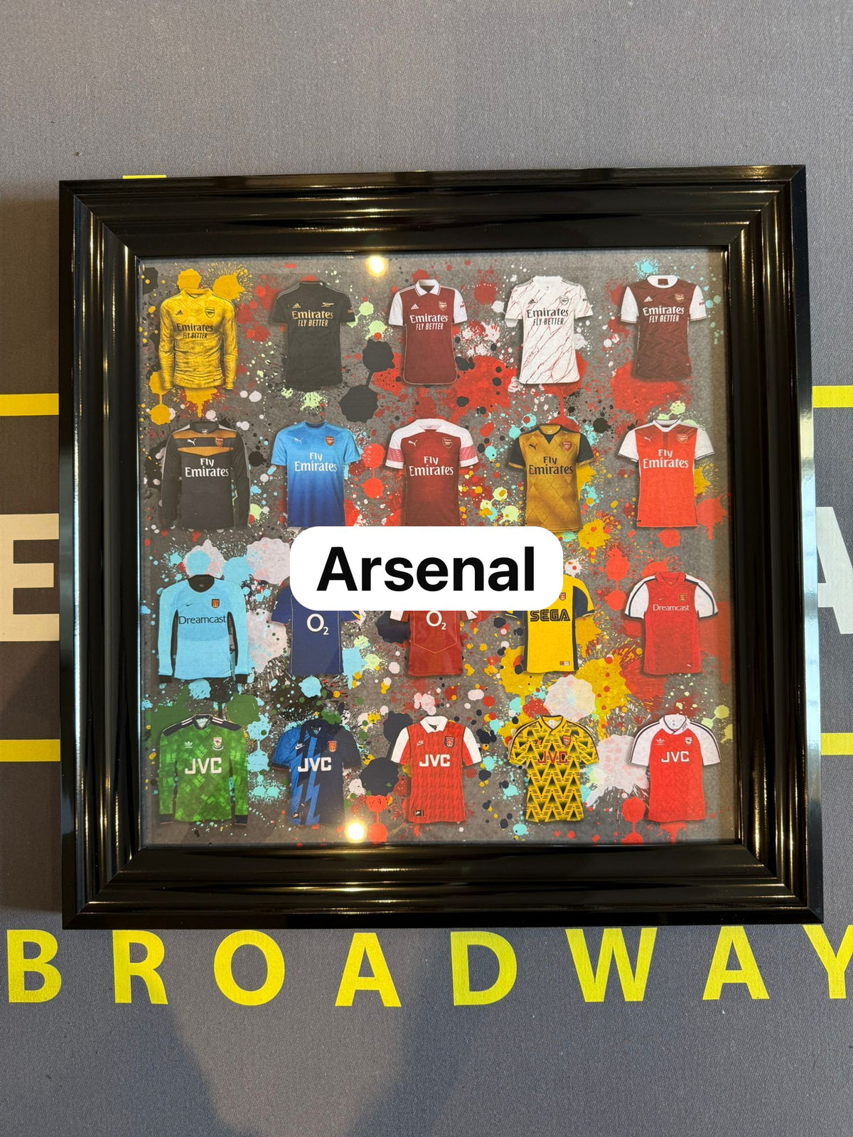 ART CAVE - RETRO FOOTBALL SHIRT PICTURE 40x40 - The Man Cave Broadway