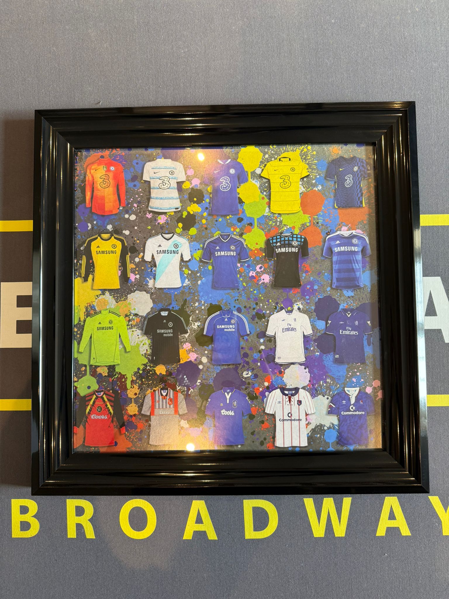ART CAVE - RETRO FOOTBALL SHIRT PICTURE 40x40 - The Man Cave Broadway