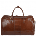 MENS LARGE LUXURY LEATHER WEEKEND HOLDALL / DUFFELL BAG
