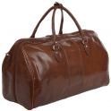 MENS LARGE LUXURY LEATHER WEEKEND HOLDALL / DUFFELL BAG