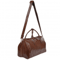 MENS LARGE LUXURY LEATHER WEEKEND HOLDALL / DUFFELL BAG