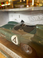 Aston Martin DBR1 1:18 model car, hand signed by British racing driver Stirling Moss - The Man Cave Broadway