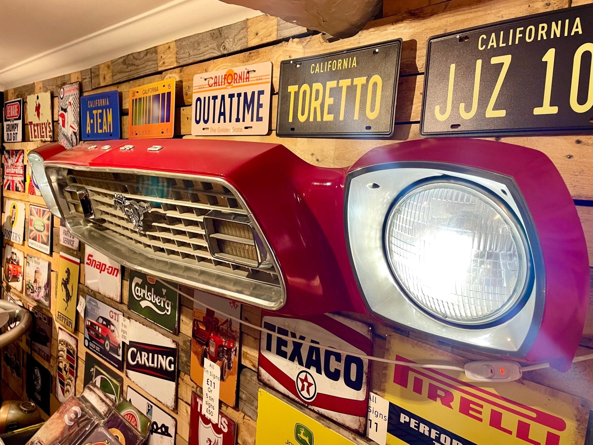 AWESOME FRONT END GENUINE MUSTANG CAR WALL ART - The Man Cave Broadway