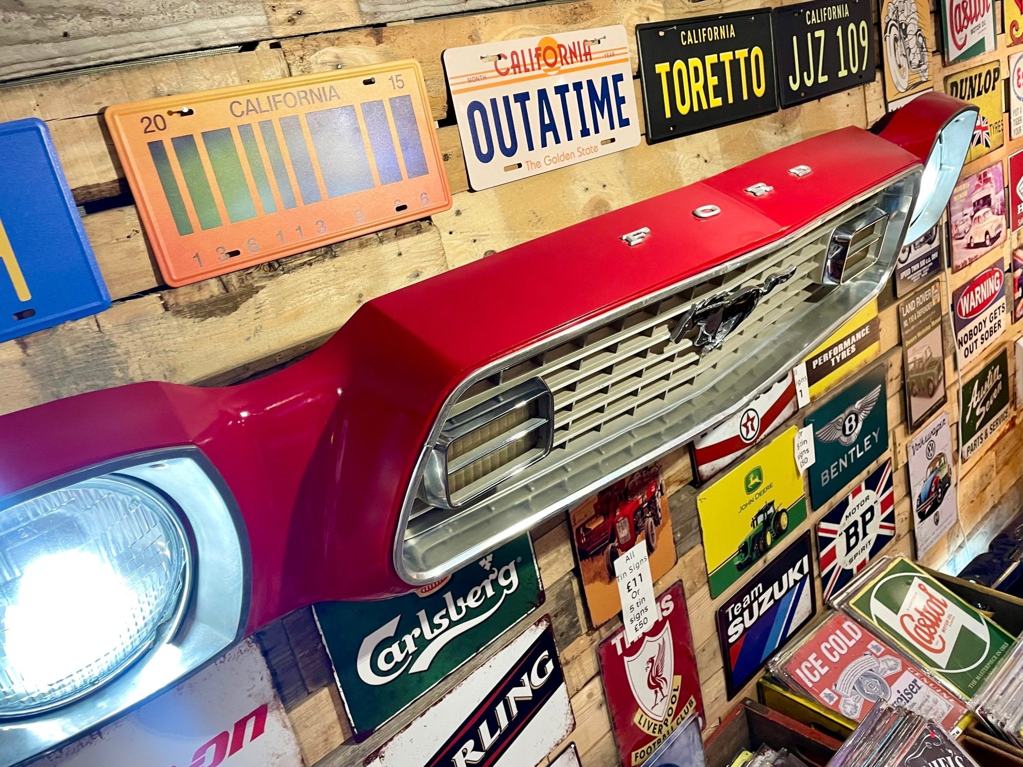 AWESOME FRONT END GENUINE MUSTANG CAR WALL ART - The Man Cave Broadway