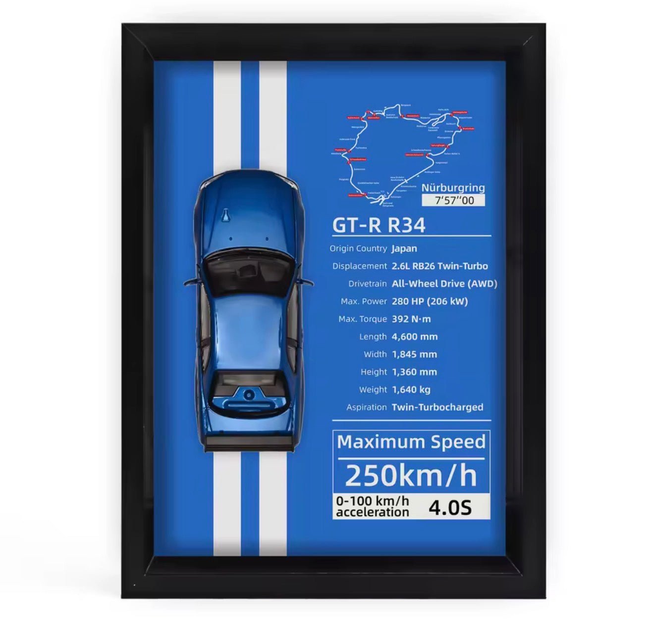 BOXED / FRAMED SUPERCAR ART - The Man Cave Broadway