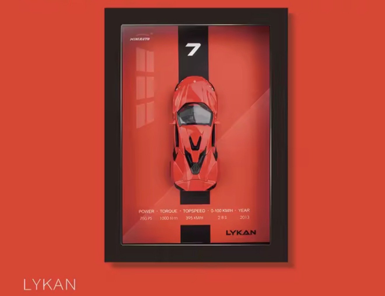 BOXED / FRAMED SUPERCAR ART - The Man Cave Broadway