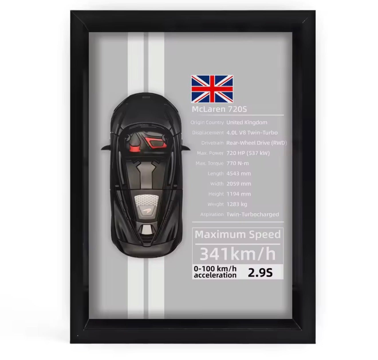 BOXED / FRAMED SUPERCAR ART - The Man Cave Broadway