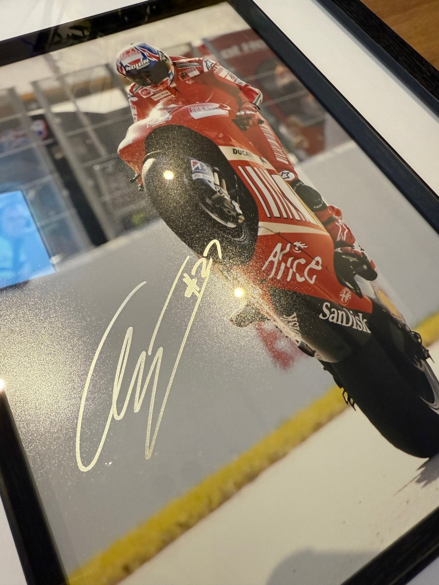 Casey Stoner Ducati Signed Framed Photograph - The Man Cave Broadway