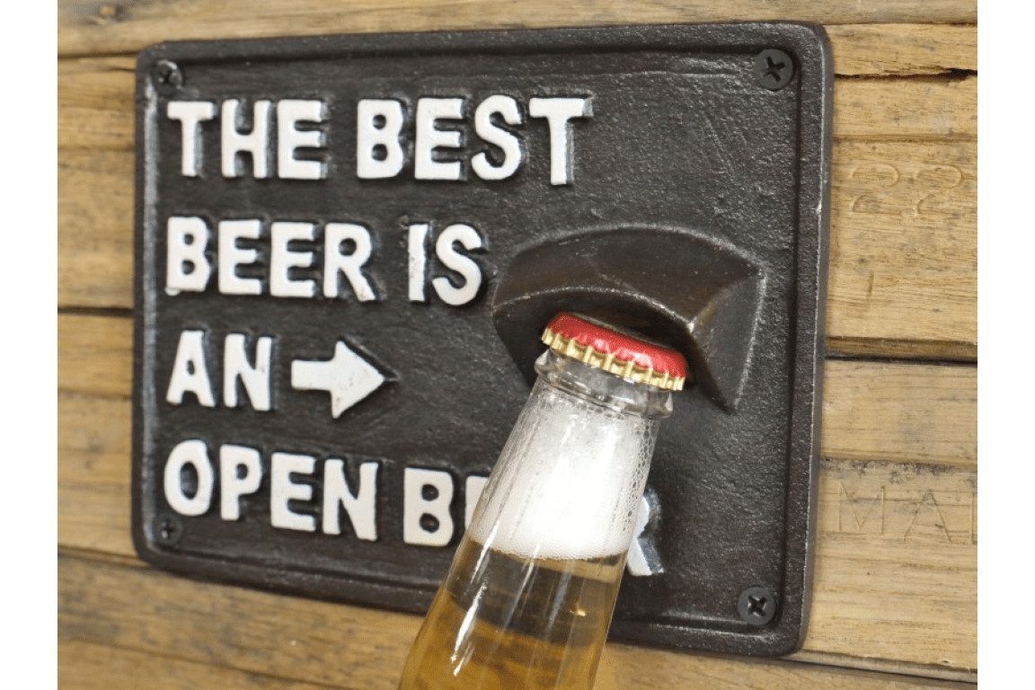 CAST IRON FUN BAR BOTTLE OPENERS / WOODEN / VARIOUS - The Man Cave Broadway