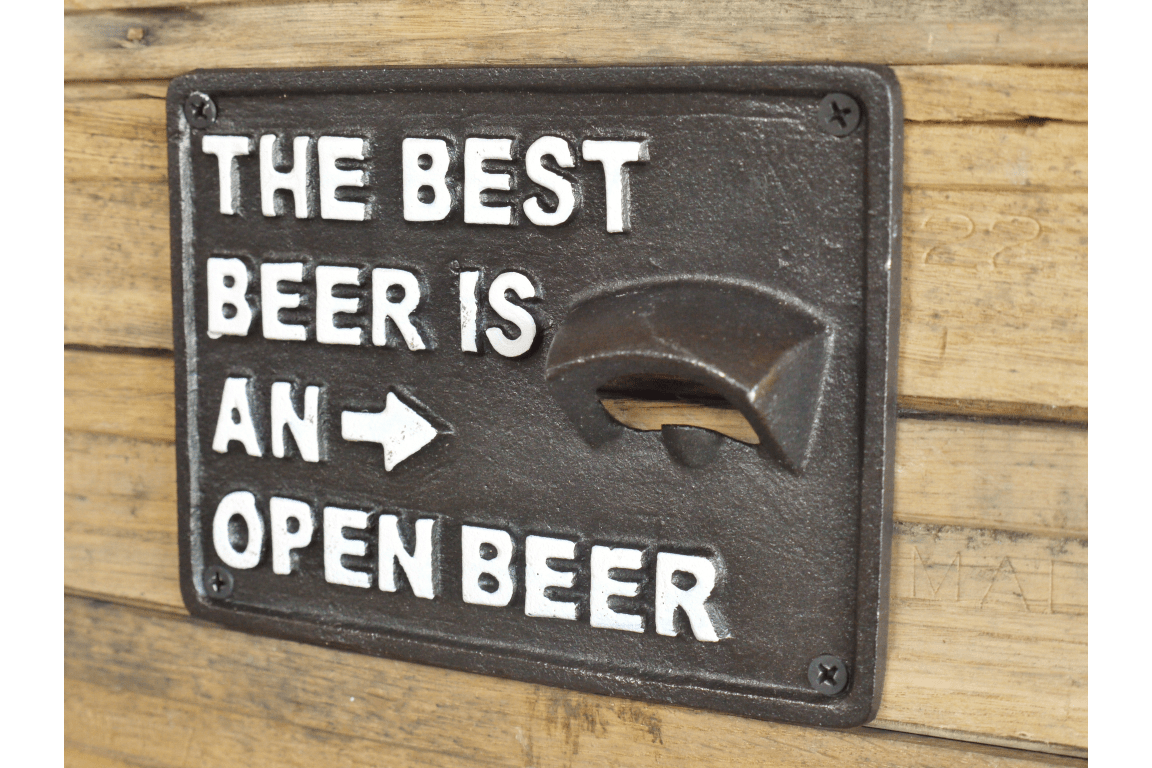 CAST IRON FUN BAR BOTTLE OPENERS / WOODEN / VARIOUS - The Man Cave Broadway