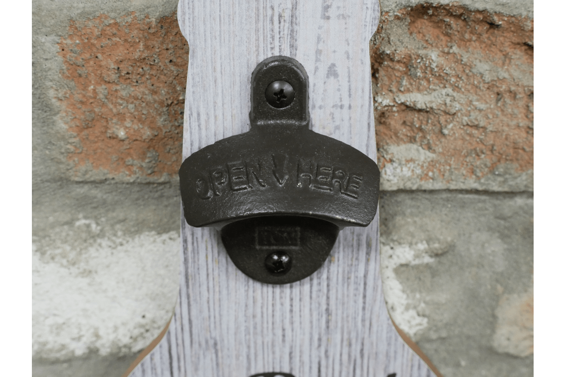 CAST IRON FUN BAR BOTTLE OPENERS / WOODEN / VARIOUS - The Man Cave Broadway