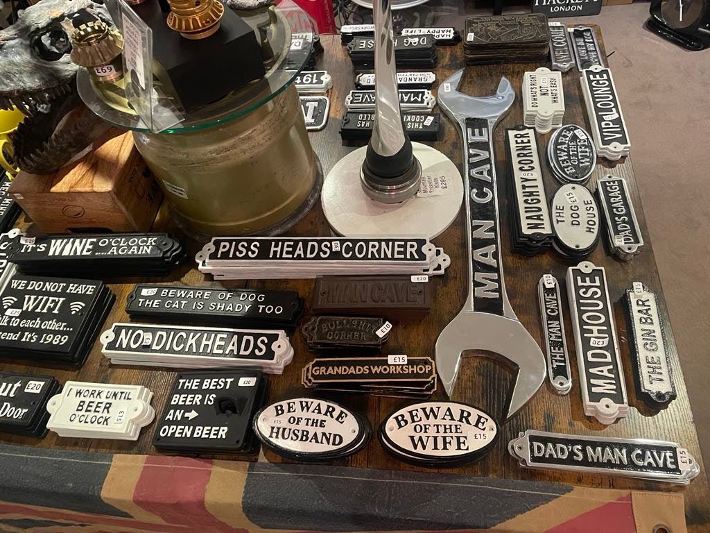 CAST IRON SIGNS - Funny Bar / Quotes - The Man Cave Broadway