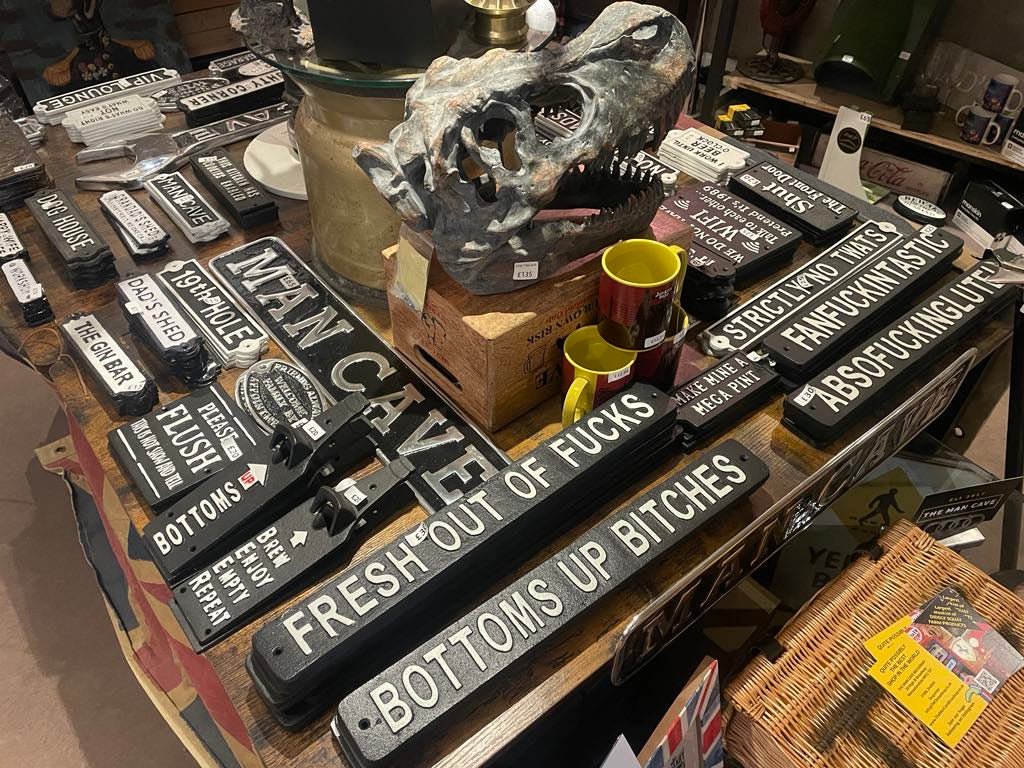 CAST IRON SIGNS - Funny Bar / Quotes - The Man Cave Broadway