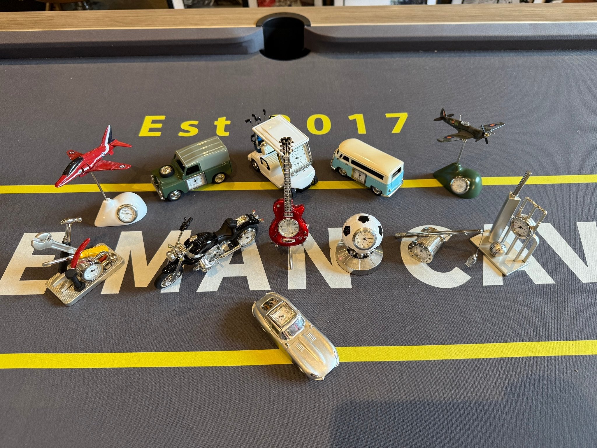 Desk Clocks - Cars, Planes, Sports - The Man Cave Broadway