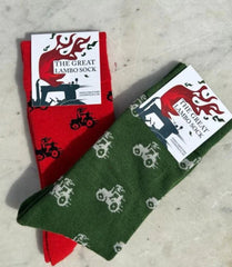 DIDDLY SQUAT FARM SHOP JEREMYS LAMBORGHINI TRACTOR SOCKS Clarkson's Farm  - The Man Cave Broadway