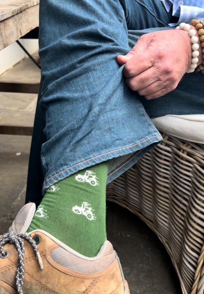 DIDDLY SQUAT FARM SHOP JEREMYS LAMBORGHINI TRACTOR SOCKS Clarkson's Farm  - The Man Cave Broadway