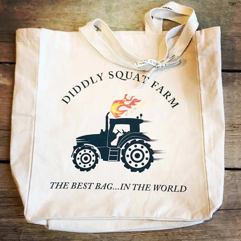 DIDDLY SQUAT FARM SHOP TOTE SHOPPER BAG Clarkson's Farm  - The Man Cave Broadway