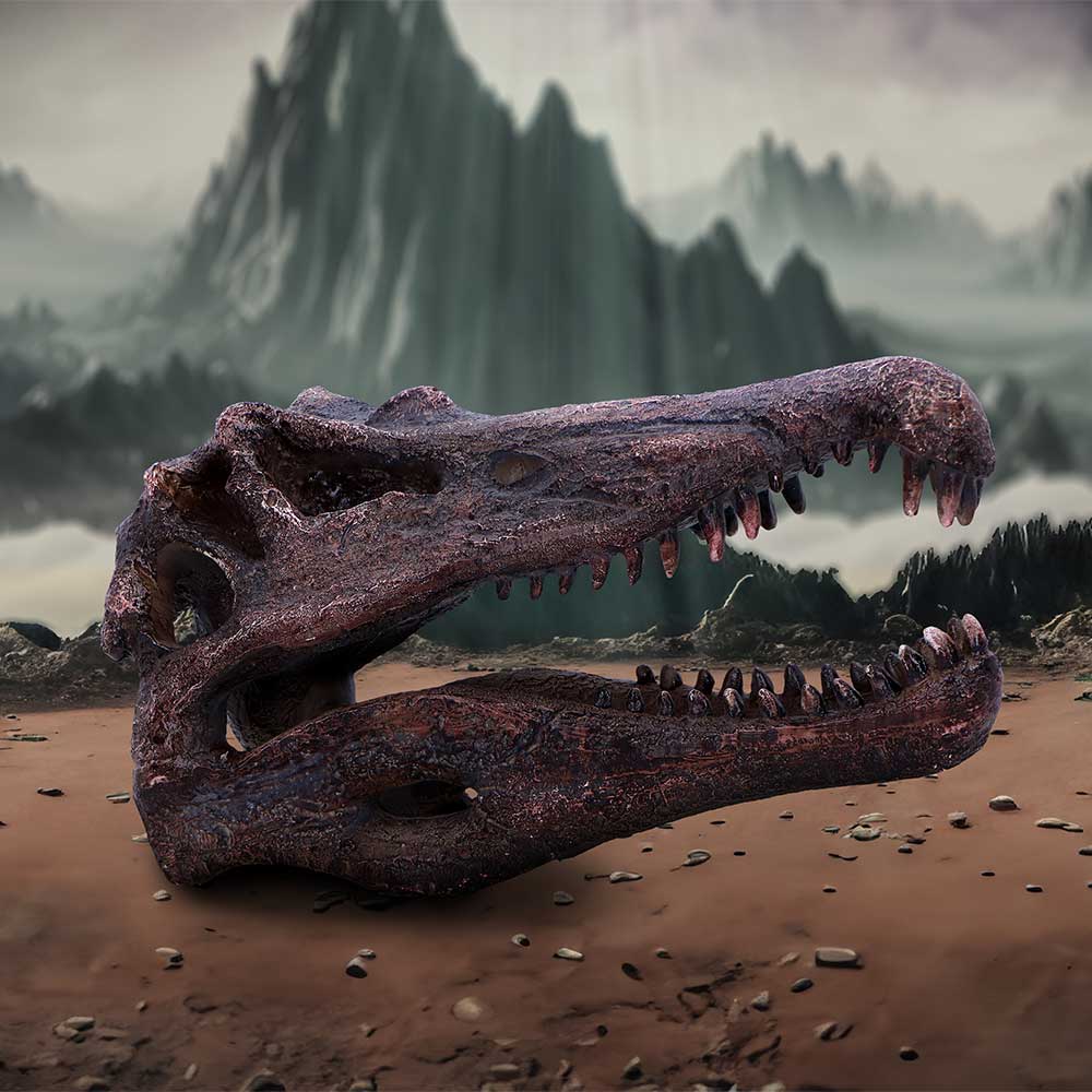DINOSAUR - SPINOSAURUS SKULL JURASSIC Authentic Replica - The Man Cave Broadway