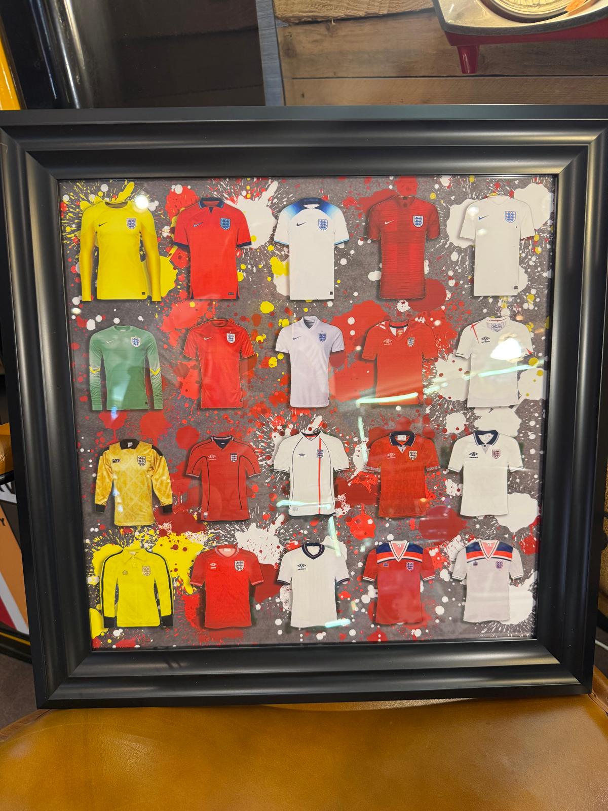 England Football Shirt Art - The Man Cave Broadway