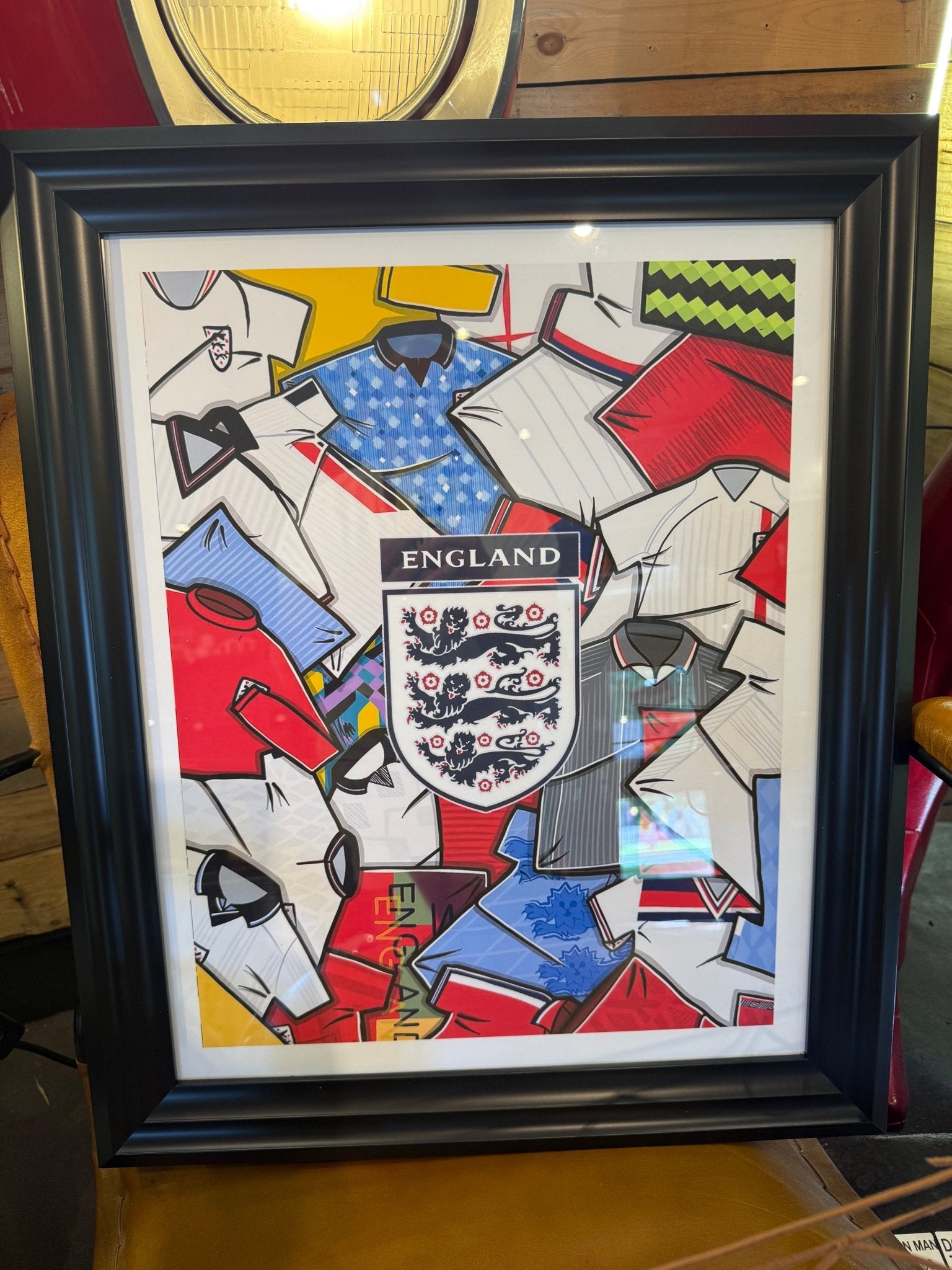 ENGLAND Football Shirt Artwork - The Man Cave Broadway